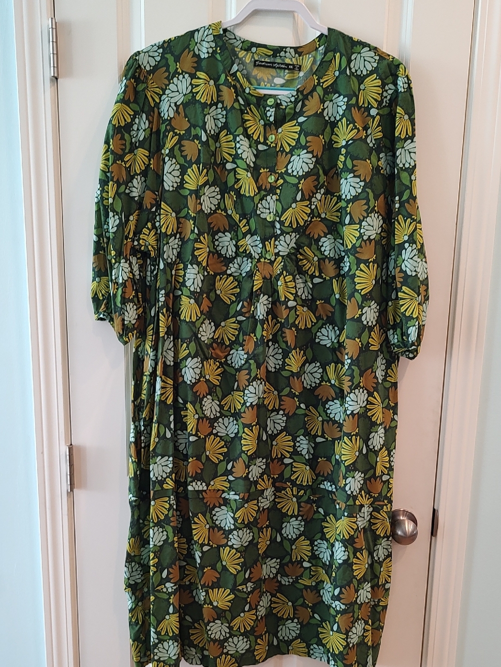 Gudrun Sjoden Green Floral Midi Dress
